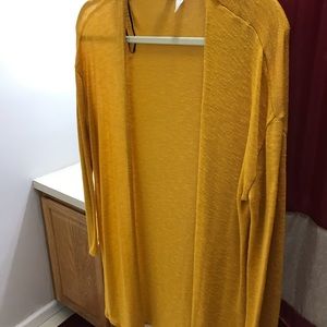 Long light weight mustard cardigan from H&M